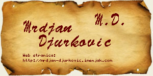 Mrđan Đurković vizit kartica
